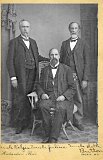 Elva Dooley's maternal uncles Ralza, Julius and Seth Button, taken May 5, 1902.  Elva wrote on the back of the photo: "Uncle Julius was County Judge at Trempealeau Wis. for years.  Uncle Seth was a lawyer at Sparta, Wis.  Uncle Ralza was a lawyer in Calif." Ralza and family went to Hood River Oregon, where he died, in 1920, at the home of his son.